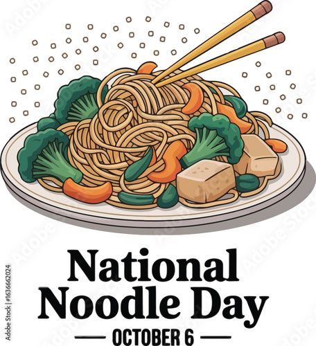 Celebrate National Noodle Day with a Delicious Plate of Noodles and Veggies