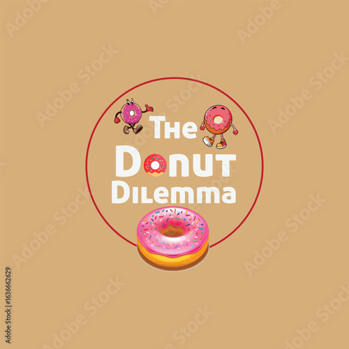The Donut Dilemma Typography t-shirt design