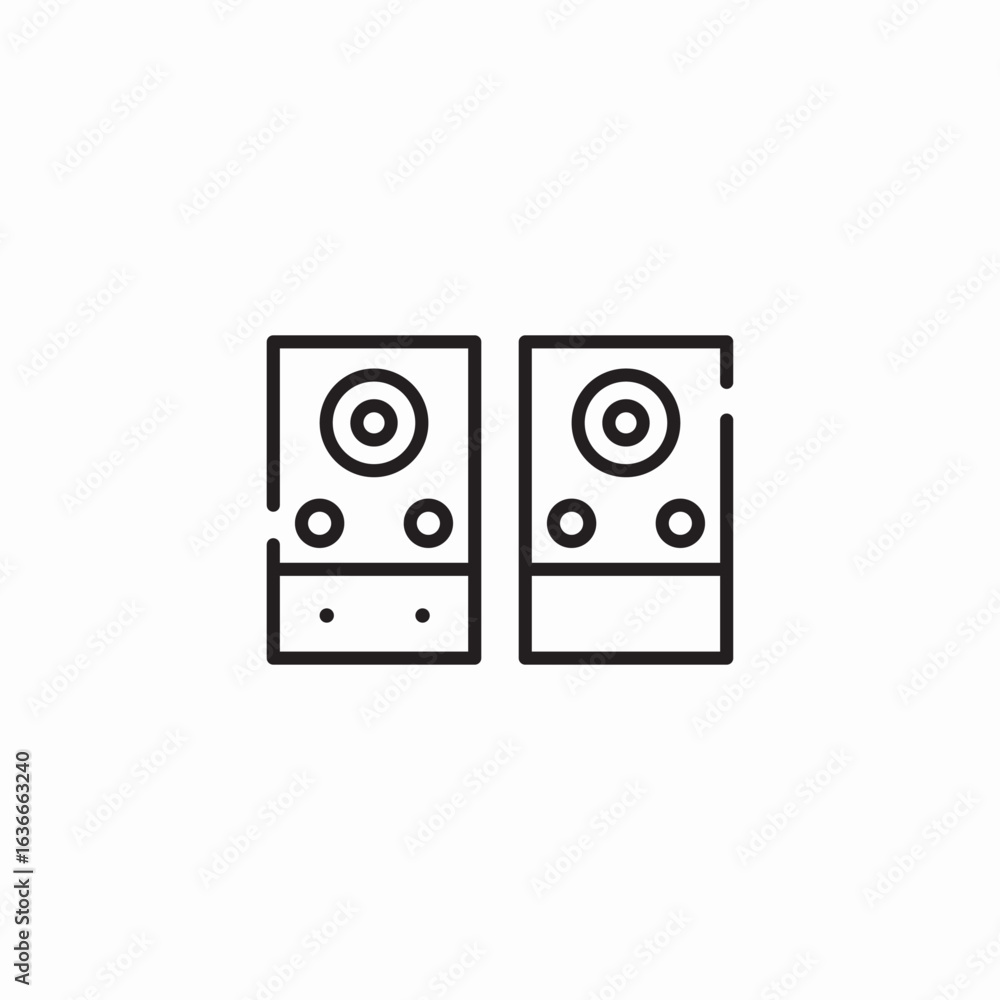 Fototapeta premium stereo speakers audio icon sign vector