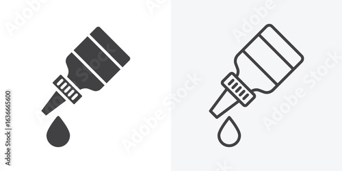 eye drop icon. Line Art And Clip art Style Design