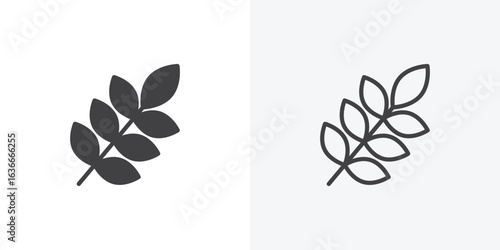 Wheat grain icon. Line Art And Clip art Style Design