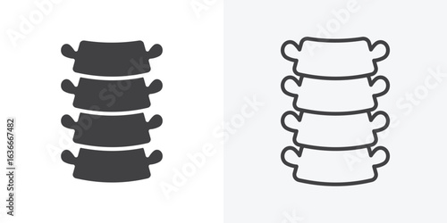 Spinal column icon. Line Art And Clip art Style Design
