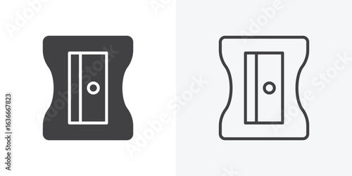 Sharpener icon. Line Art And Clip art Style Design