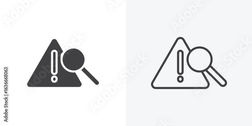 Risk analysis icon. Line Art And Clip art Style Design