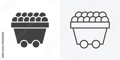 Raw material icon. Line Art And Clip art Style Design