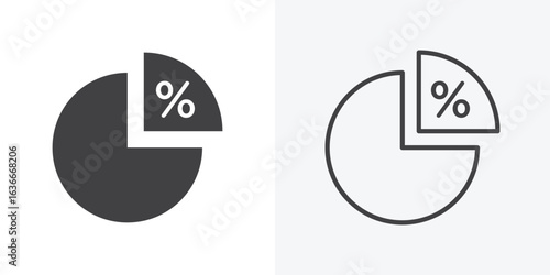 Ratio icon. Line Art And Clip art Style Design