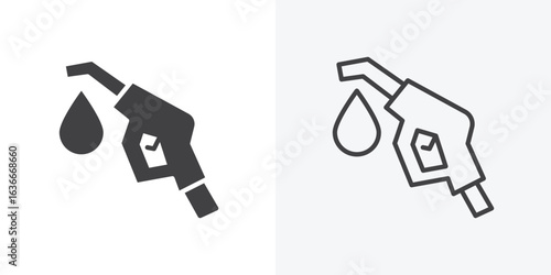 petrol icon. Line Art And Clip art Style Design