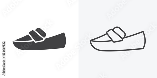 Loafer icon. Line Art And Clip art Style Design