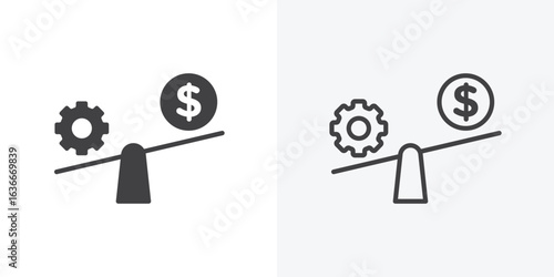 Leverage icon. Line Art And Clip art Style Design