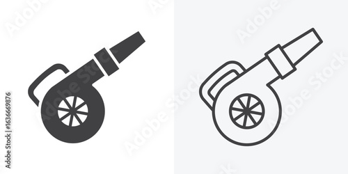 Leaf blower icon. Line Art And Clip art Style Design