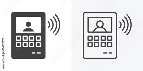 Intercom icon. Line Art And Clip art Style Design