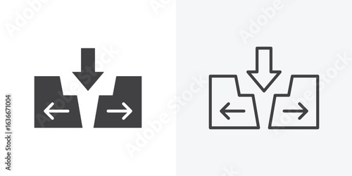 Gap icon. Line Art And Clip art Style Design