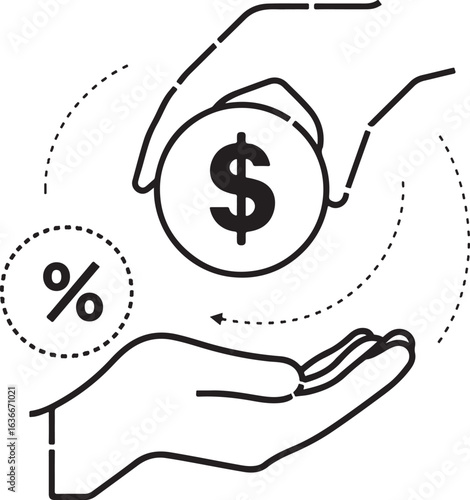 Creditors line icon