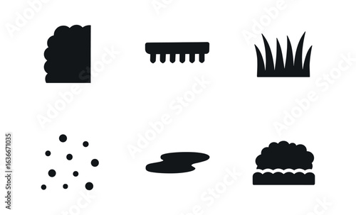 Hedge Trimming Icons Set