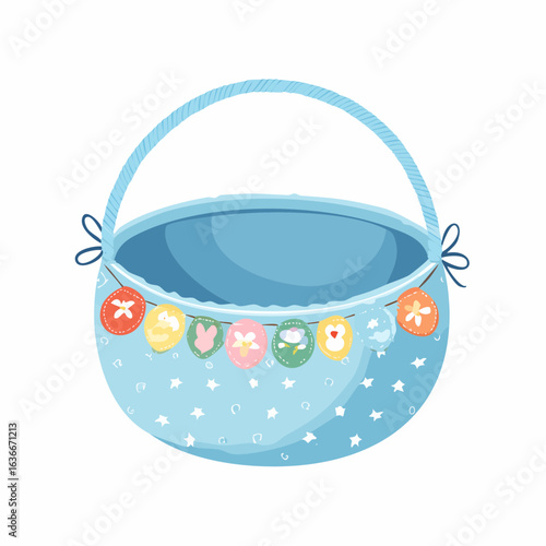 Korb in Pastellblau