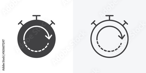 Fast processing icon. Line Art And Clip art Style Design