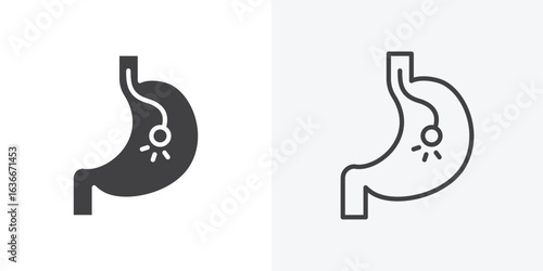 Endoscopy icon. Line Art And Clip art Style Design