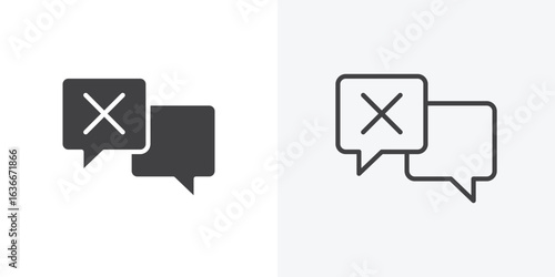 Disagreement icon. Line Art And Clip art Style Design