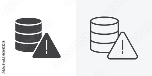 Data loss icon. Line Art And Clip art Style Design