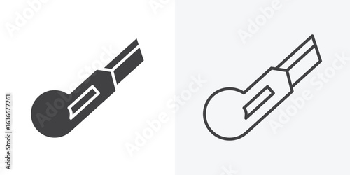 Cutter icon. Line Art And Clip art Style Design