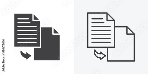 Compare icon. Line Art And Clip art Style Design
