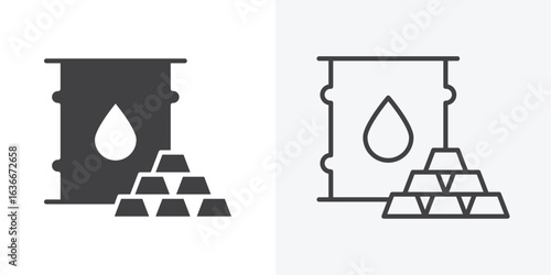 Commodity icon. Line Art And Clip art Style Design