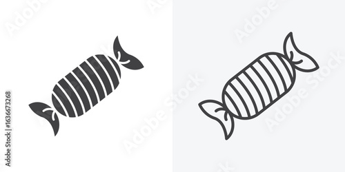 Candy icon. Line Art And Clip art Style Design
