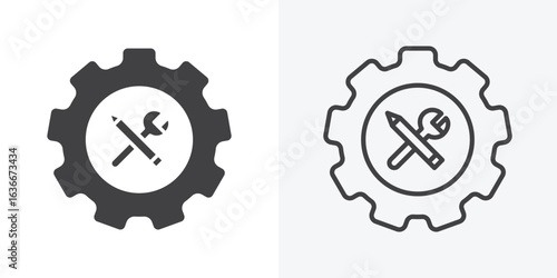 Business development icon. Line Art And Clip art Style Design