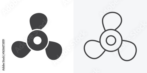 Boat screw icon. Line Art And Clip art Style Design