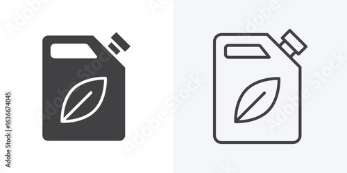 Biofuel canister icon. Line Art And Clip art Style Design