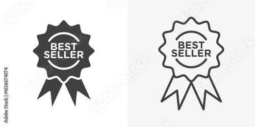 Best seller icon. Line Art And Clip art Style Design