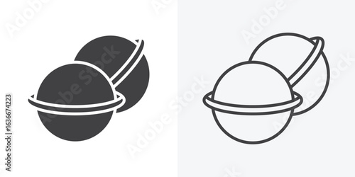 Bath salts bomb icon. Line Art And Clip art Style Design
