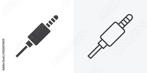 Audio jack icon. Line Art And Clip art Style Design