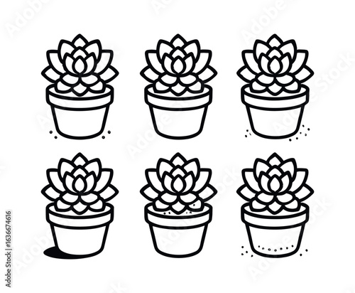 Minimal Succulent Icons