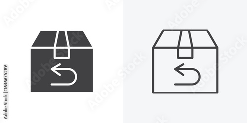 Return purchase icon. Line Art And Clip art Style Design