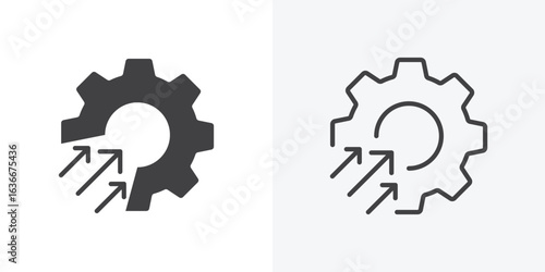 Efficiency icon. Line Art And Clip art Style Design