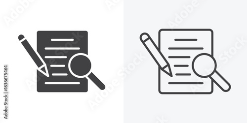 Defining icon. Line Art And Clip art Style Design