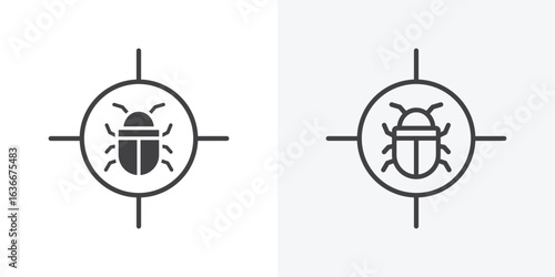 Debug icon. Line Art And Clip art Style Design