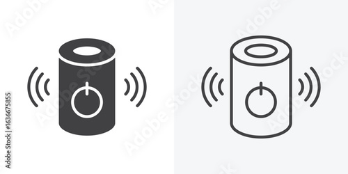 Smart speaker icon. Line Art And Clip art Style Design