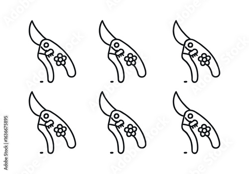 Floral Pruning Shears Icons