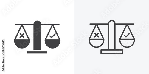 Ethics icon. Line Art And Clip art Style Design