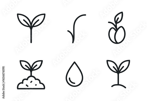 Sprouting Seed Icons