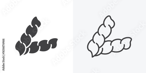 Pasta icon. Line Art And Clip art Style Design