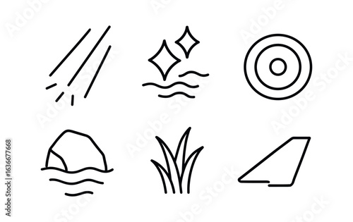 Minimal Mountain Stream Icons