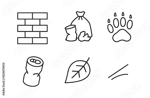 Raccoon and Urban Icons