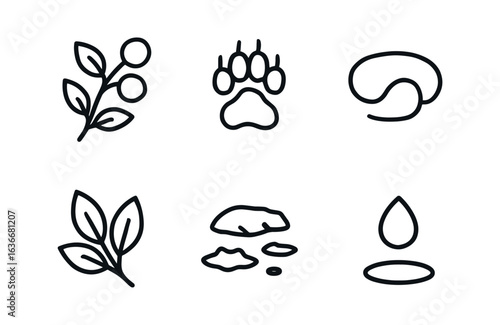 Bear Icons in Forest