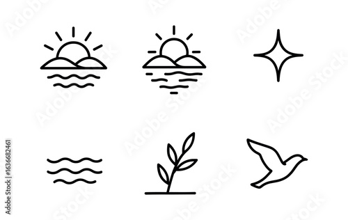 Nature Outline Icons