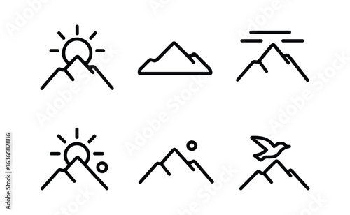 Mountain Icon Set