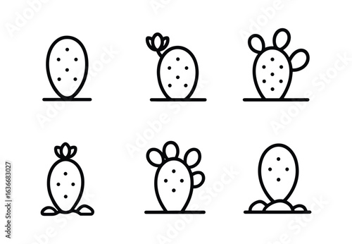 Cactus Vector Icon Set