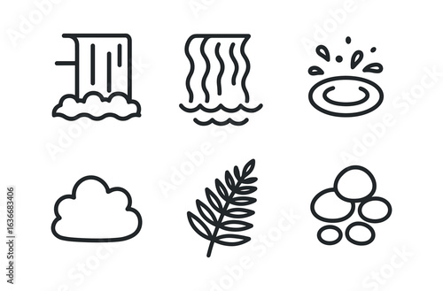 Waterfall Icon Set